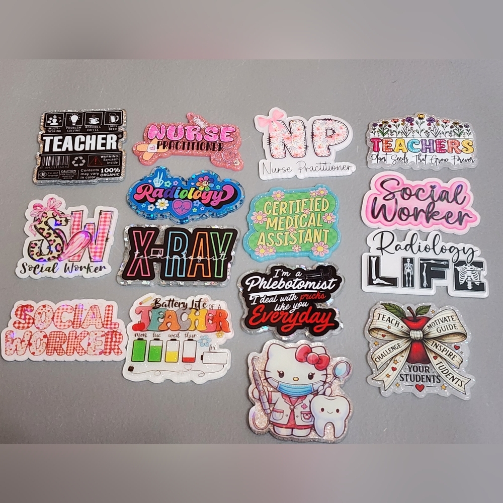 Acrylic‎ Flatbacks Nurse Medical Teacher XRay CNA Medical Asst For Review Only